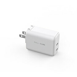 եޥåѥ CellCube ޤ߼ץ饰 ACŴ ®65W/PD2ݡ  CCAC14-WH 2ݡ /USB Power Deliveryб CCAC14-WH