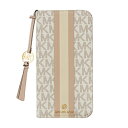 }CPR[X MICHAEL KORS - Folio Case Stripe With Tassel Charm for MagSafe for iPhone2022 6.7inch 2 [ Vanilla ] MKSTTCVNLFLIP2261M [Us]