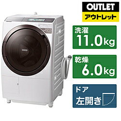 HITACHI(日立) ドラム式洗濯乾燥機 フロストホワイト BD-STX110GL-W [洗濯11.0kg /乾燥6.0kg /ヒーター乾燥(水冷・除湿タイプ) /左開き]【生産完了品】 *BDSTX110GLW 【お届け日時指定不可】 [振込不可]