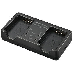 「OM SYSTEM OM-1」用リチウムイオン充電池 「BLX-1」 のバッテリー充電器。BLX-1が2つ同時に充電可能。「OM SYSTEM OM-1」用リチウムイオン充電池 「BLX-1」 バッテリー充電器