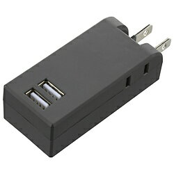 ~2 Holes - ORIGINAL BASIC USB付き電源タップ 黒 OBR-T202A-K ［直挿し /2個口 /スイッチ無 /2ポート］ OBRT202AK 【864】