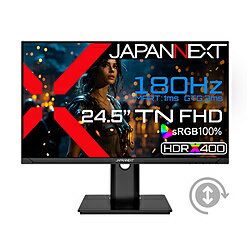 JAPANNEXT JN-245GT180FHDR-HSP ゲーミングモニター ［24.5型 /フルHD(1920×1080) /ワイド /180Hz］ JN245GT180FHDRHSP