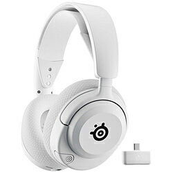 SteelSeries 61671J ゲーミングヘッドセット Arctis Nova 5ワイヤレス ホワイト ［ワイヤレス（Bluetooth＋USB-C） /両耳 /ヘッドバンドタイプ］ 61671J