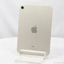 【中古】Apple(アップル) iPad mini 第6世代 64GB スターライト MK7P3J/A Wi-Fi【291-ud】