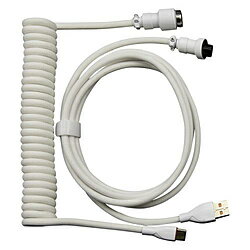 Rakuten - GRAPHT キーボードケーブル [USB-C ⇔ USB-A(PC側) /0.34＋1.5m] コイルケーブル ホワイト GRT053-WHT-ONE GRT053-WHT-ONE