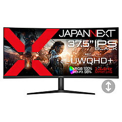 JAPANNEXT JN-IB375C144UQR-H USB-C接続 PCモニター ［37.5型 /UWQHD+(3840×1600） /ワイド /曲面型 /144Hz］ JNIB375C144UQRH 【864】