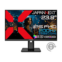 JAPANNEXT JN-IPS238G200F-HSPC6 USB-C接続 ゲーミングモニター ［23.8型 /フルHD(1920×1080) /ワイド /200Hz］ JNIPS238G200FHSPC6 【864】