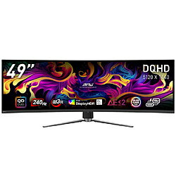 I-O DATA - MSI(エムエスアイ) USB-C対応 ゲーミングモニター MPG 491CQPX QD-OLED ［49型 /Dual QHD(5120×1440） /ワイド /曲面型］ MPG491CQPXQDOLED
