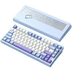 雨音と彷彿させる打鍵音に伴う極上なタイピング体験「メカニカルキーボード ガスケットデザイン アルミニウム素材使用 RGBバックライト」■デザインRainy75はコンパクトな75％配列採用しております。筐体部分ではアルミ合金を採用しており、重...