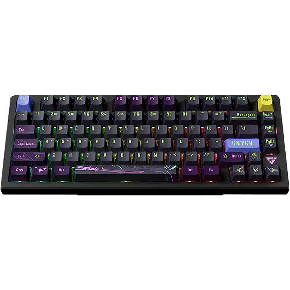 [EFFORTS]ゲーミングキーボード氷晶石キーキャプ透明キーボード赤軸黒軸青軸104キーメカニカル式RGB発光バックライト付きUSB有線高速反応防水ゲーム用静音見た目が良い(104キーホワイト茶軸)