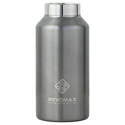 REVOMAX 炭酸対応真空断熱ボトル REVOMAX WITHOUT CAP 12oz［355ml/ワンタッチ］【水筒本体のみ・キャップ別売】 REVOMAX ガンメタル DWF-12015B-JP-CL ［炭酸対応］ DWF12015BJPCL
