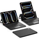ESR 13インチiPad Pro(M4)用 角度調節可能 横置き縦置き対応 着脱式キーボードケース ESR Ascend Keyboard Case iPad...