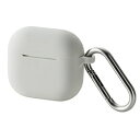 ELECOM(エレコム) AirPods 4 ケース 用 シリコン カバー ( ワイヤレス / MagSafe 充電対応 ) 衝撃吸収 落下防止 カラビナ付 グ...