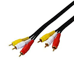 ・映像/音声入出力端子にピン（RCA）端子のついた機器同士を接続します。・ビデオ・DVD・ゲーム機などの映像＋ステレオ音声をテレビ等で再生できる、RCAピンプラグケーブルです。【仕様】・片側：RCAピンプラグ（オス）×3・片側：RCAピンプラグ（オス）×3・ケーブル長：1m長さ1.0m・映像/音声入出力端子にピン（RCA）端子のついた機器同士を接続します。