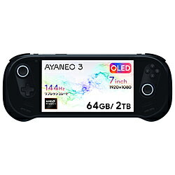 AYANEO AYA3-OL376420-BKR �ݡ����֥륲���ߥ�PC AYANEO 3(OLED) �������꡼�֥�å� ��7.0�� /Windows11 ...