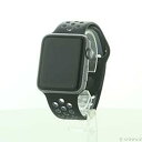 【中古】Apple(アップル) Apple Watch Series 2 Nike+ 42mm スペースグレイアルミニウムケース ブラック/クールグレーNike...