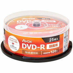 AVOX 録画用DVD-R　1〜16倍速　25枚　CPR
