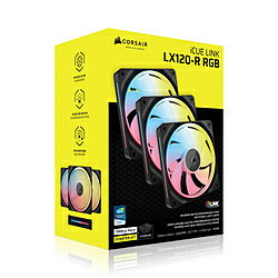 iCUE LINK LX120-R RGB Triple Reverse Fans Starter Kit CO-9051050-WW [�u���b�N]