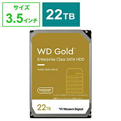 Western Digital 内蔵HDD SATA接続 WD Gold(512MB) WD221KRYZ ［22TB /3.5インチ］ WD221KRYZ