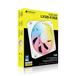 iCUE LINK LX120-R RGB WHITE Single Reverse Fan Expansion CO-9051053-WW [�z���C�g]