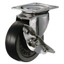 ハンマーキャスターセールス オールステンレス S型自在 SP付 ゴム車75mm 315SR75BAR01 315SR75BAR01(4)