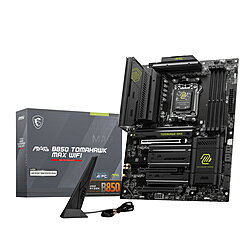 AMD B850チップセット搭載。ミリタリー調デザインを採用しゲーミング向けに豊富な機能を備えたATXマザーボード■AMD B850チップセット搭載■派手さと無駄を排したゲーミング向けのMAGシリーズ■AMD Ryzen 9000/8000/7000シリーズプロセッサ対応■ATXフォームファクター■DDR5-8400 オーバークロックメモリに対応■PCI Express 5.0 x16スロットを搭載■Lightning Gen 5 M.2スロットを装備■M.2 SSD用冷却機構「EZ M.2 Shield Frozr II」を搭載■HDMI 映像出力端子装備■最大20GbpsのUSB Type-C 内部コネクタを搭載■5ギガビットLAN、Wi-Fi 7モジュールを搭載■耐久性を向上し優れた信号伝達を実現する「Steel Armor II」■クリアで高品質なサウンドを実現する「Audio Boost 5」付属品クイックインストールガイド、EZ Wi-Fiアンテナ、3x EZ M.2 Clip II、EZ M.2 ClipsII リムーバー、SATA ケーブル、1 to 3 EZ Conn-Cable(V2)、EZ Front panel cableその他I/Oポート詳細［インターフェース］オーディオジャック×2（Realtek ALC4080）オプティカル S/PDIFポート×1［映像出力］HDMI×1LAN［LAN］5ギガビットイーサネット×1（Realtek RTL8126VB）［無線機能］Wi-Fiアンテナ用ポート×2Wi-Fi 7 802.11be MU-MIMO Wi-Fi、Bluetooth 5.4USB［フロント］4x USB 2.04x USB 5Gbps Type A1x USB 20Gbps Type C［リア］4x USB 2.01x USB 5Gbps Type A2x USB 10Gbps Type A3x USB 10Gbps Type C仕様1［チップセット］AMD B850［対応CPU］Socket AM5（AMD Ryzen 9000/8000/7000シリーズプロセッサ対応）［フォームファクター］ATX［対応OS］Windows 11 64bit［メモリソケット］DDR5 DIMM×4（最大256GB）、DDR5-8400(OC)対応［サウンド］Realtek ALC4080 Codec、7.1ch仕様2［拡張スロット］PCI Express 5.0 x16スロット×1PCI Express 4.0 x4スロット×1（形状はx16）PCI Express 3.0 x1スロット×1（形状はx16）［ストレージ］M.2 128Gbps×2M.2 64Gbps×1M.2 32Gbps×1（M.2デバイスを搭載した場合PCI_E3スロットはPCIe 4.0 x2接続で動作）SATA 6Gbps×4［対応RAID］RAID 0.1.10（M.2 PCIeデバイス）AMD B850チップセット搭載。ミリタリー調デザインを採用しゲーミング向けに豊富な機能を備えたATXマザーボード