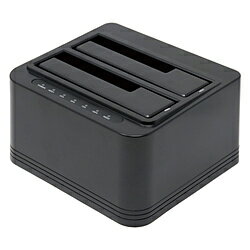 アイネックス HDE-17 HDD/SSDスタンド USB-A接続 クローン機能(Windows) ブラック ［3.5インチ＆2.5インチ対応 /SATA /2台］ HDE17