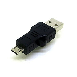 変換名人JAPAN USB中継変換アダプタ [USB-A オス－オス micro USB] ブラック CP8968 CP8968