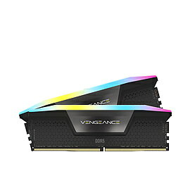 CORSAIR(コルセア) 増設メモリ VENGEANCE RGB DDR5(6000MT/s CL38) ブラック CMH32GX5M2B6000C38 ［DIMM DDR5 /16GB /2枚］ CMH32GX5M2B6000C38