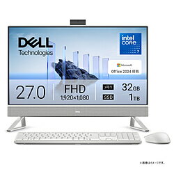 DELL(デル) AD79-FNHBC デスクトップパソコン パールホワイト ［27型 /Windows11 Home /intel Core 7 /メモリ：32GB /SSD：1TB /2025年夏モデル］ AD79FNHBC