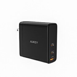 この差は、オーキー。AUKEY(オーキー)は、世界60ヵ国以上で販売される信頼のブランドです。AUKEYの充電器『Omnia II Mix 140W』は、1つのUSB-Aポートと2つのUSB-Cポートの計3ポートを搭載し、3台の機器への同時充電が可能です。本製品1つあれば、それぞれの機器ごとに複数の充電器を持ち歩くわずらわしさから解放され、持ち物もすっきり管理でき、自宅のコンセントまわりも整然とするでしょう。USB-C1のポートのみを使用した場合の最大出力はハイパワーな140W(PD3.1)。MacBook ProなどノートPCやタブレット端末への充電もスピーディーに行えます。耐圧性と電力効率の高い次世代パワー半導体素材「GaN(窒化ガリウム)」を採用し、発熱を抑え、安全性を保ちながらも、小型軽量を実現しました。折りたたみ式プラグなので、収納・持ち運びに便利です。[最大140Wのハイパワー出力]USB-C1のポートは急速充電規格PD3.1に対応し、単ポート使用時の出力は最大140Wのハイパワー。Mac Book Pro、iPad ProやiPhone、その他のパソコンなどの高速充電に対応します。幅広いUSB-C機器の充電に使用が可能です。※最大140Wの出力には、140W出力に対応するケーブルを使用する必要があります。[3台同時充電に対応]USB-Aを1ポートとUSB-Cを2ポートの合計3ポートを搭載し、スマホ、タブレット、ゲーム機、ノートPCなど、3台のUSB機器に同時に充電することが可能です。充電器をいくつも持ち歩く必要がなく、カバンの中も自宅やオフィスのコンセントまわりもすっきりします。[高性能なのにコンパクト]次世代パワー半導体素材「GaN(窒化ガリウム)」を採用しているのでエネルギー効率に優れ、高出力かつ小型軽量を実現しました。[折りたたみプラグ搭載]折りたたみ式プラグを搭載し、コンパクトに収納が可能です。持ち運びに便利です。[ご購入前の注意事項]※急速充電を行う際は、ご使用の機器とケーブルがPD規格に対応していることをお確かめください。（機器やケーブルの入力可能値に対応した出力で充電が行われます。）※本製品のポート形状は【USB-C】【USB-A】です。ご使用のケーブルのコネクタ形状をお確かめの上ご購入をお願いいたします。※端末への充電を行う場合、USB Power Delivery (USB PD)対応の機種であっても、モデルやスペック、OSによっては必要電力量、その他の環境によって正常に動作しない可能性がございます。ご使用の機器の仕様やUSB充電器との互換性につきましては、各機器メーカーにご確認頂きますようお願い申し上げます。本体重量290gポート数3ポート充電規格USB Power Delivery対応定格出力電力USB-C1 : 最大140WUSB-C2 : 最大100WUSB-A : 最大30WUSB-C1+USB-C2 : 100W+20W (最大120W)USB-C1+USB-A : 100W+18W (最大118W)USB-C2+USB-A : 10W+10W(最大20W)USB-C1+USB-C2+USB-A : 100W+10W+10W（最大120W）定格出力電圧USB-C1 : 3.3-21V/5A(PPS); 5V 3A / 9V 3A / 12V 3A /15V 3A /20V 5A /28V 5AUSB-C2 : 3.3-21V/5A(PPS); 5V 3A / 9V 3A / 12V 3A /15V 3A /20V 5A USB-A : 5V 3A / 9V 3A / 12V 2.5A /20V 1.5A定格出力電流USB-C1 : 3.3-21V/5A(PPS); 5V 3A / 9V 3A / 12V 3A /15V 3A /20V 5A /28V 5AUSB-C2 : 3.3-21V/5A(PPS); 5V 3A / 9V 3A / 12V 3A /15V 3A /20V 5A USB-A : 5V 3A / 9V 3A / 12V 2.5A /20V 1.5Aタブレット対応対応GaN(窒化ガリウム) 採用GaN(窒化ガリウム) 採用仕様1テクノロジー：PD2.0、 PD3.0、 PD3.1、 QC2.0、 QC3.0、 MTK PE、 FCP、 AFC、 Samsung 2.0A、 Apple 2.4仕様2入力：100-240V~2A 50/60Hz仕様3パッケージ内容：本体、取扱説明書、保証書AUKEYの充電器『Omnia II Mix 140W』は、1つのUSB-Aポートと2つのUSB-Cポートの計3ポートを搭載し、3台の機器への同時充電が可能です。
