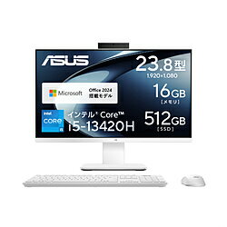 ASUS(エイスース) V440VAK-WPC026WS デスクトップパソコン V400 AiO (V440VAK) ホワイト ［23.8型 /Windows11 Home /intel Core i5 /メモリ：16GB /SSD：512GB /Office HomeandBusiness /2025年6月モデル］ V440VAKWPC026WS