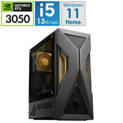 ASUS(エイスース) T500MV-13420H412W ゲーミングデスクトップパソコン TUF Gaming T500(RTX 3050) ソーラーエクリプスグレー ［Windows11 Home /intel Core i5 /メモリ：32GB /SSD：1TB /2025年6月モデル］ T500MV13420H412W 【864】