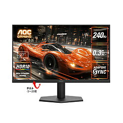 AOC(エーオーシー) 27G11ZE2/11 ゲーミングモニター ブラック ＆ レッド ［27型 /フルHD(1920×1080) /ワイド /240Hz］ 27G11ZE211