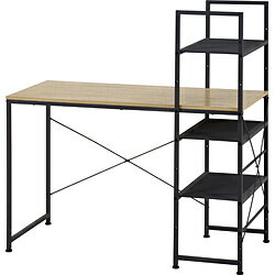 不二貿易 左右組み換えラック付きデスク ルカ NA ナチュラル 73612 73612