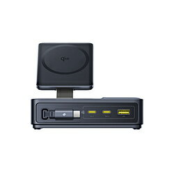 BESEUS Nomos 5-in-1 ワイヤレス充電器 Qi2 15W PD100W巻取りケーブル内蔵 ブラック P10178801123Z1 P10178801123Z1