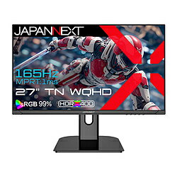 JAPANNEXT JN-T27G165Q ゲーミングモニター ［27型 /WQHD(2560×1440） /ワイド /165Hz］ JNT27G165Q