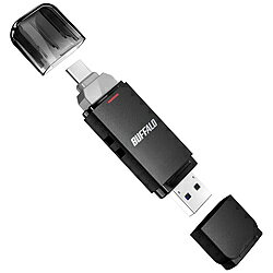 BUFFALO(バッファロー） SSD-SD1.0U3BA/C 外付けSSD USB-C＋USB-A接続 PC・TV両対応、PS5対応(Chrome/Android/iPadOS/iOS/Mac/Windows11対応) ブラック ［1TB /ポータブル型］ SSDSD10U3BAC [振込不可] [代引不可]