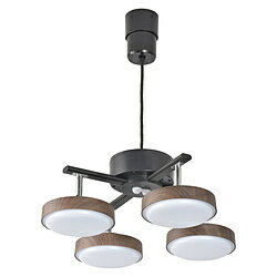 オーム電機LED4灯ペンダントライ...