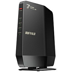 BUFFALO(バッファロー） Wi-Fiルーター 5764+688Mbps AirStation(ネット脅威ブロッカー2対応・プレミアムモデル) ブラック WSR6500BE6P/CBK ［Wi-Fi 7(be) /IPv6対応］ WSR6500BE6PCBK