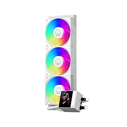 PCCOOLER 水冷CPUクーラー 120mmファンx3 [LGA115X/1200/1700/1851・AM4/AM5] DC360 PRO ARGB Display ホワイト DC360-ARGB-WH DC360ARGBWH 【sof001】 [振込不可] [代引不可]