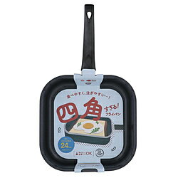 ベストコ フライパン 24cm IH ガス火対応 四角すぎる！フライパン ND-3633 ND-3633