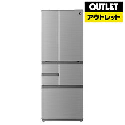 SHARP(シャープ) プラズマクラスター冷蔵庫 アッシュシルバー SJ-X502P-S [幅68.5cm /502L /6ドア /観音開きタイプ]【生産完了品】【基本設置料金セット】 *SJX502PS 【お届け日時指定不可】 [振込不可]