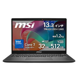 MSI(エムエスアイ) ノートパソコン プラチナグレイ MODERN-13-F1MOG-5589JP ［13.3型 /Windows11 Home /intel Core 7 /メモリ：32GB /SSD：512GB /日本語版キーボード /2025年12月モデル］ MODERN13F1MOG5589JP