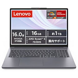 Lenovo(レノボジャパン) ノートパソコン IdeaPad Slim3 Gen10 83K8007DJP ［16.0型 /Windows11 Home /AMD Ryzen 5 /メモリ：16GB /SSD：1TB /M365 (24か月) or Office 選択可能 /日本語版キーボード /2025年12月モデル］ 83K8007DJP