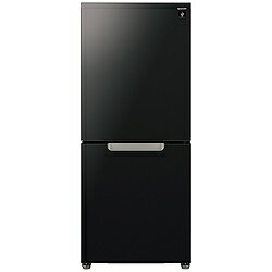 【中古】SHARP(シャープ) 〔展示品〕 冷蔵庫 PLAINLY ピュアブラック SJ-GD15P-B ［幅49.5cm ／152L ／2ドア ／右開き／左開き付け替えタイプ ／2024年］【291-ud】