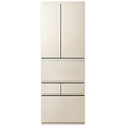 TOSHIBA(東芝) 冷蔵庫 VEGETA（ベジータ）FZシリーズ グレインアイボリー GR-A510FZ(UC) ［65cm /508L /6ドア /観音開きタイプ］【基本設置料金セット】 GRA510FZUC 【お届け日時指定不可】