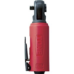 ■握りやすい形状で、滑りにくい二重成型グリップ（エラストマー）です。■正逆回転切替が可能です。■ホースのねじれを防ぐ回転継手付です。■スイッチの引き具合で無段階の出力調整が可能です。■作業の困難な狭い場所での作業を考慮した全長ショート・首振りタイプです。【用途】・自動車整備や組立ラインなど狭い場所での作業用。【仕様】・能力ボルト径（mm）： 10・ソケット差込角（mm）： 6.35・最大締付トルク（N・m）： 34・無負荷回転数（min［［の－1乗］］）： 300・空気消費量（［［M3］］/min）： 0.51・ホース取付口： Rc1/4（PT1/4）・排気： 後方・全長（mm）： 128・使用空気圧力： 0.62MPa【注意】・締付トルクは目安値です。条件によりトルク値はかわります。握りやすい形状で、滑りにくい二重成型グリップ（エラストマー）です。