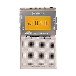TOSHIBA(東芝) 携帯ラジオ AUREX サテンゴールド AX-PR40(N) ［ワイドFM対応 /AM/FM］ AXPR40N