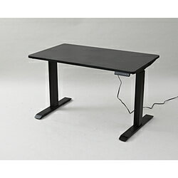 ヤマゼン 電動昇降デスク [W1200xD700xH710～1170mm] スタンダード マットブラックx天板：ブラック ELD-FS(MBK)/T1200(BK) ELD-FS/T1200